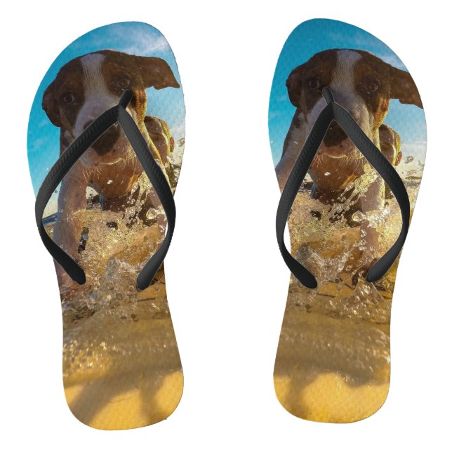 Custom Pet Photo Thongs (Flip Flops) (Footbed)