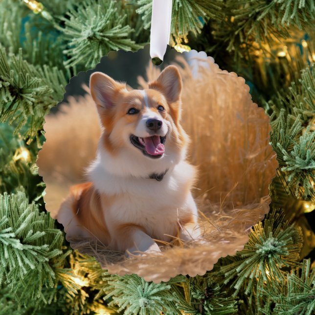 Custom Pet Photo Tree Decoration Card (Insitu (Tree))
