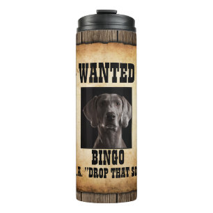 Custom Pet Photo Wanted Poster Thermal Tumbler