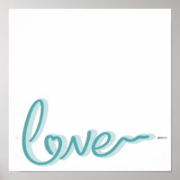 Custom Pet Photo with LOVE in Blue Typography