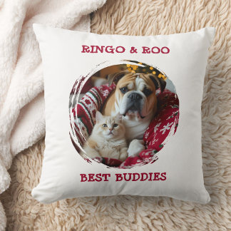 Custom Pet Pillow Best Buddies Cat Dog Names Gift
