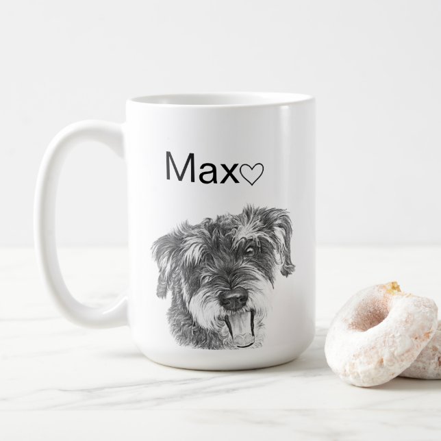 Custom Pet Portrait Coffee Mug - Personalised Gift (With Donut)