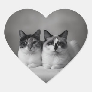 Custom Pet Portrait Heart Sticker