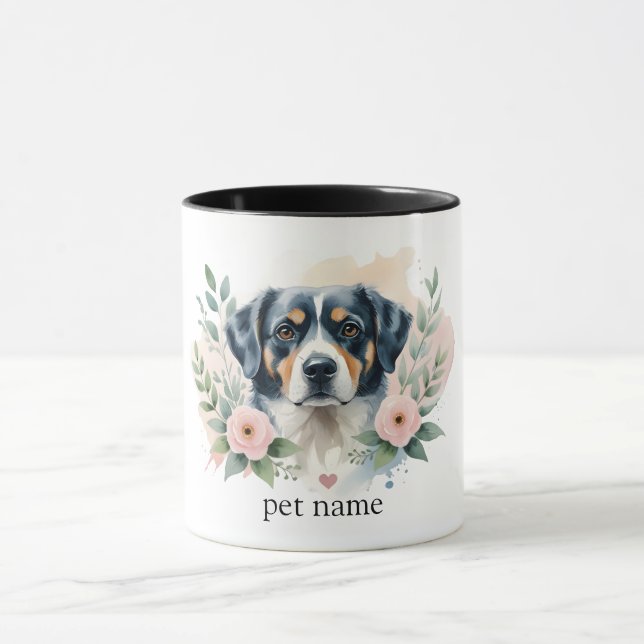 Custom Pet Portrait Mug – Personalised Dog or Cat (Center)