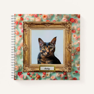 Custom Pet Portrait Notebook – Your Cat in a Frame