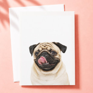 Custom Pet Portrait Personalised Dog Cat Photo Thank You Card
