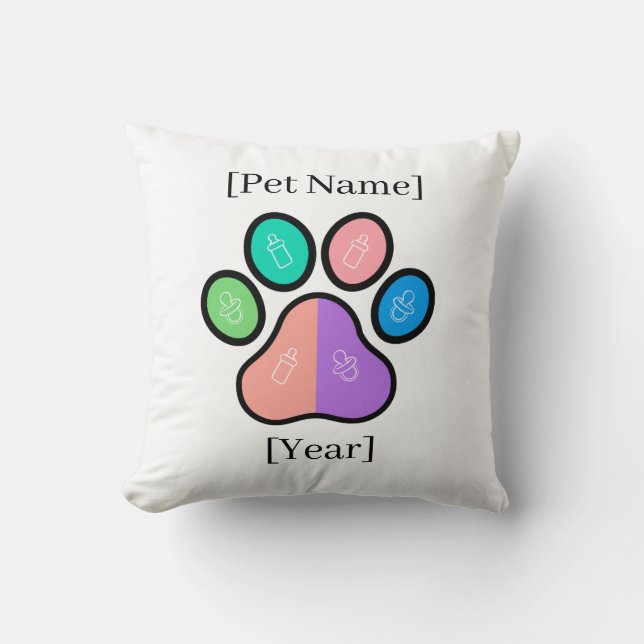 Custom Pet Sibling Baby Bodysuit - New Big Brother Cushion (Front)