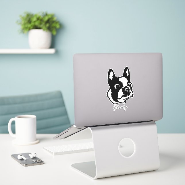 Custom Pet Sticker,Custom Dog Sticker (Laptop On Desk)