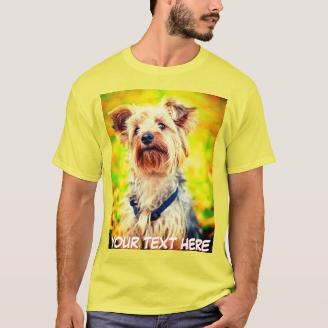 Custom pet text and photo T-Shirt (Front)