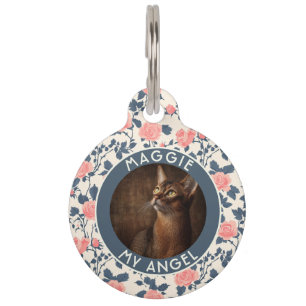 Custom Pet Themed Gift Rose Motif Tag