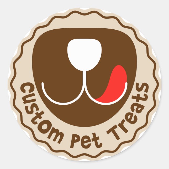 Custom Pet Treats Classic Round Sticker (Front)
