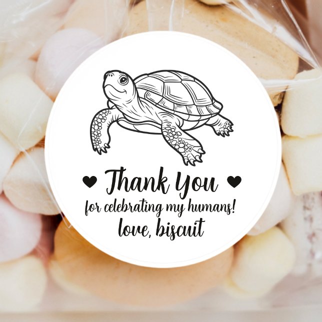 Custom Pet Turtle Wedding Favour Stickers (Creator Uploaded)