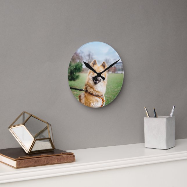Custom Pet Wall Clock – Personalised Photo Clock  (Office)