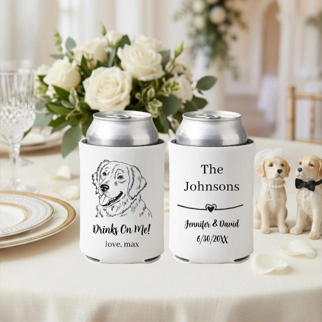 Custom Pet Wedding Can Cooler (Creator Uploaded)