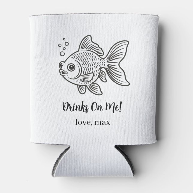 Custom Pet Wedding Can Cooler (Front)