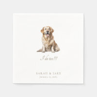 Custom Pet Wedding Date Napkins