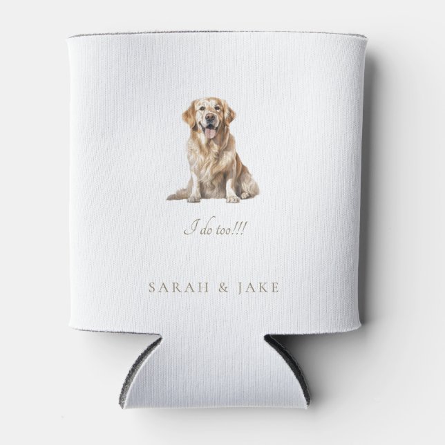 Custom Pet Wedding Napkins Can Cooler (Front)