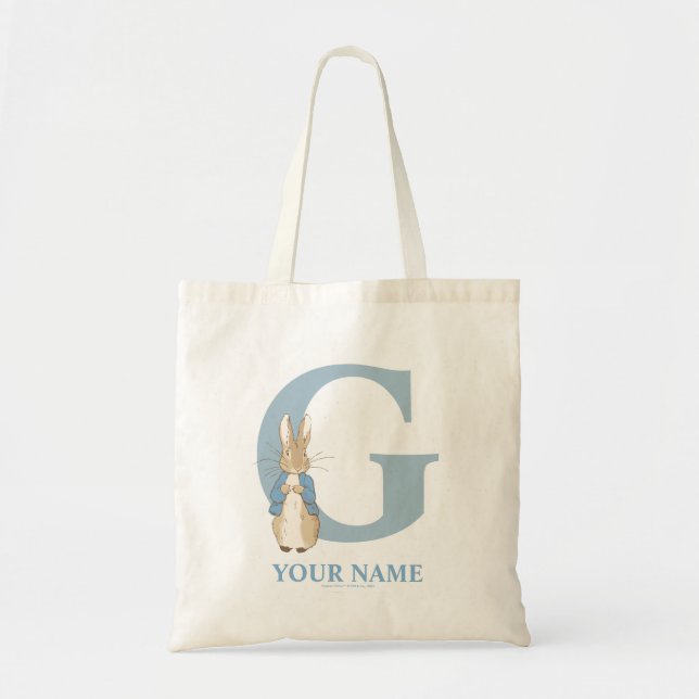 Custom Peter Rabbit - Letter G Tote Bag (Front)