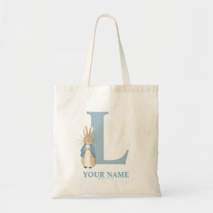 Custom Peter Rabbit - Letter L Tote Bag