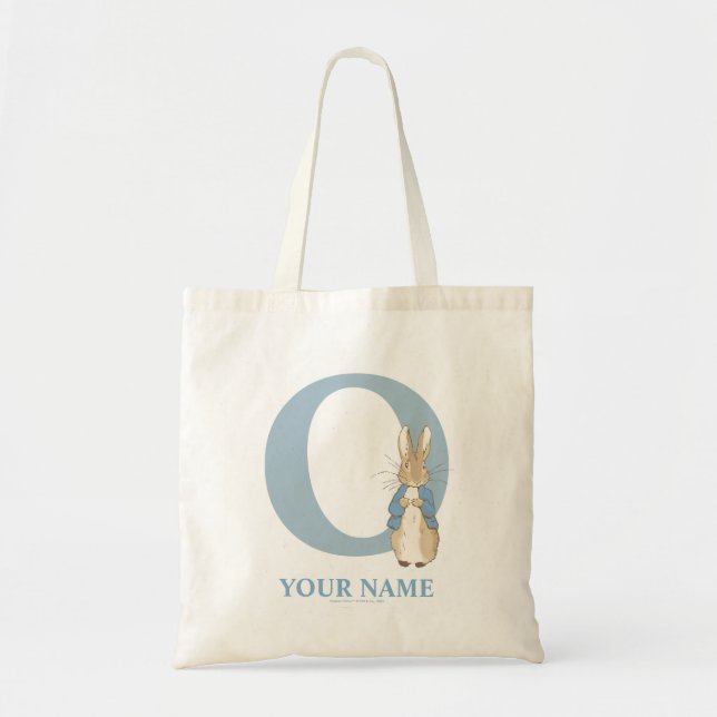 Custom Peter Rabbit - Letter O Tote Bag (Front)