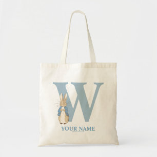 Custom Peter Rabbit - Letter W Tote Bag