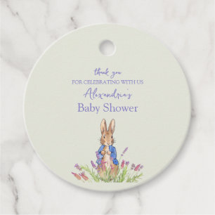 Custom Peter the rabbit Baby shower Thank You Favour Tags