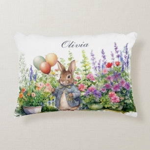 Custom Peter the rabbit balloons garden Decorative Cushion