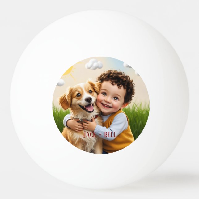 Custom Pets Kids Funny  Party Personalized  Ping Pong Ball (Front)