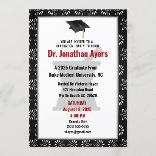 Custom Pharmacist Graduation Invitation