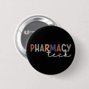 Custom Pharmacy Tech Retro Pharmacy Technician 6 Cm Round Badge