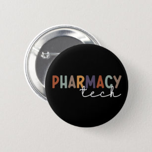 Custom Pharmacy Tech Retro Pharmacy Technician 6 Cm Round Badge