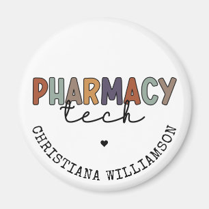 Custom Pharmacy Tech Retro Pharmacy Technician Magnet