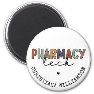 Custom Pharmacy Tech Retro Pharmacy Technician Magnet