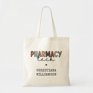 Custom Pharmacy Tech Retro Pharmacy Technician Tote Bag