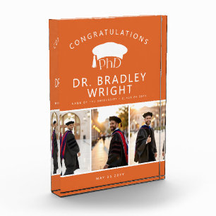 Custom PhD Doctoral Grad Hat Doctoral Graduation Photo Block