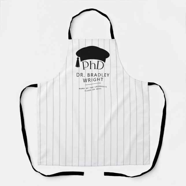 Custom PhD Doctoral Hat Doctoral Degree Graduation Apron (Front)
