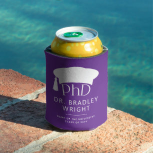 Custom PhD Doctoral Hat Doctoral Degree Graduation Can Cooler