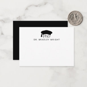 Custom PhD Doctoral Hat Doctoral Degree Graduation Card