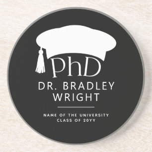 Custom PhD Doctoral Hat Doctoral Degree Graduation Coaster