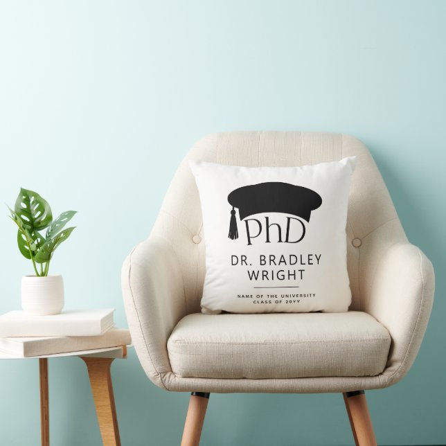 Custom PhD Doctoral Hat Doctoral Degree Graduation Cushion (Chair)