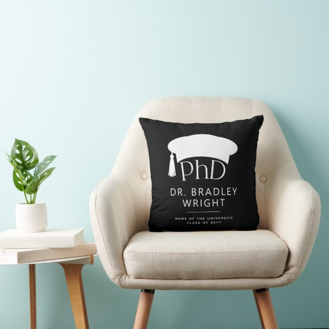Custom PhD Doctoral Hat Doctoral Degree Graduation Cushion (Chair)