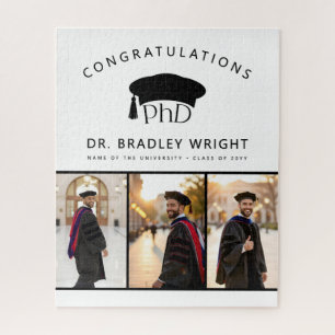 Custom PhD Doctoral Hat Doctoral Degree Graduation Jigsaw Puzzle