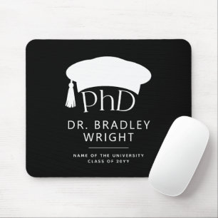 Custom PhD Doctoral Hat Doctoral Degree Graduation Mouse Mat