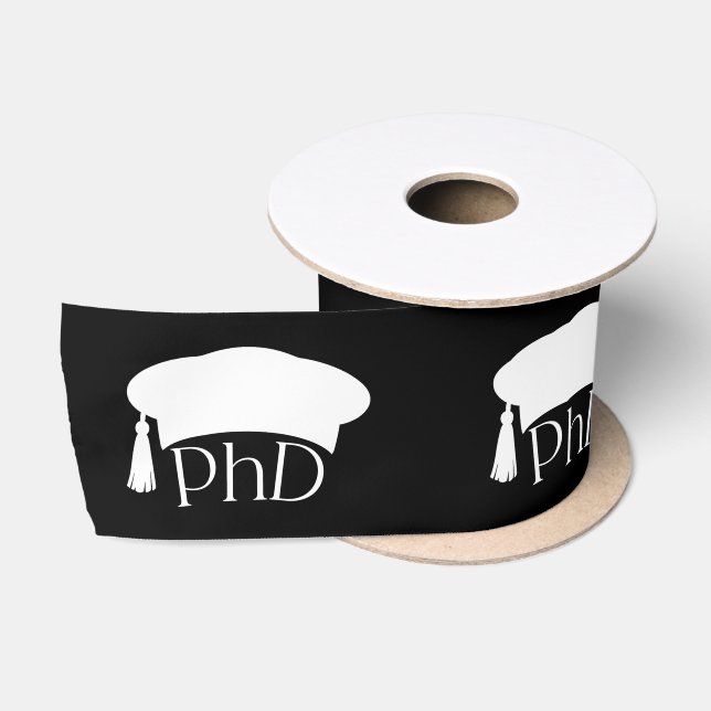 Custom PhD Doctoral Hat Doctoral Degree Graduation Satin Ribbon (Spool)