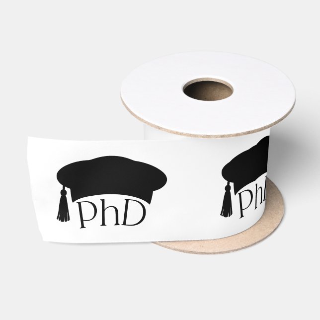 Custom PhD Doctoral Hat Doctoral Degree Graduation Satin Ribbon (Spool)