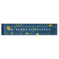 Custom PhD Graduate Gift Floral Nameplate