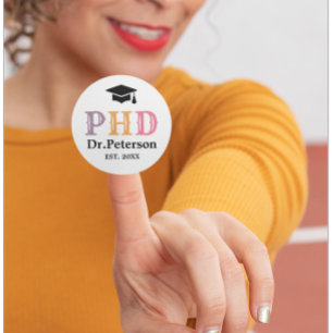 Custom PHD OR Doctorate  Classic Round Sticker