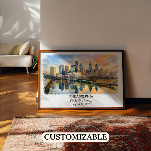 Custom Philadelphia Wall Art, Pennsylvania Poster