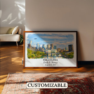 Custom Philadelphia Wall Art, Pennsylvania Poster
