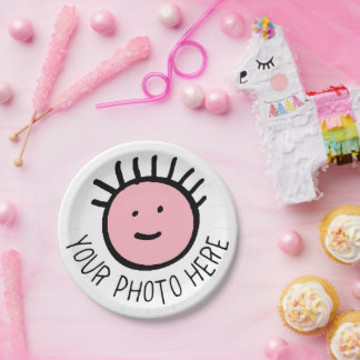 Custom Photo 12 7" PARTY PAPER PLATES Template